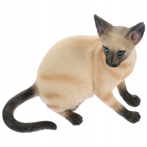 PLASTIC SIAMESE CAT FIGURINE – HOME DECOR