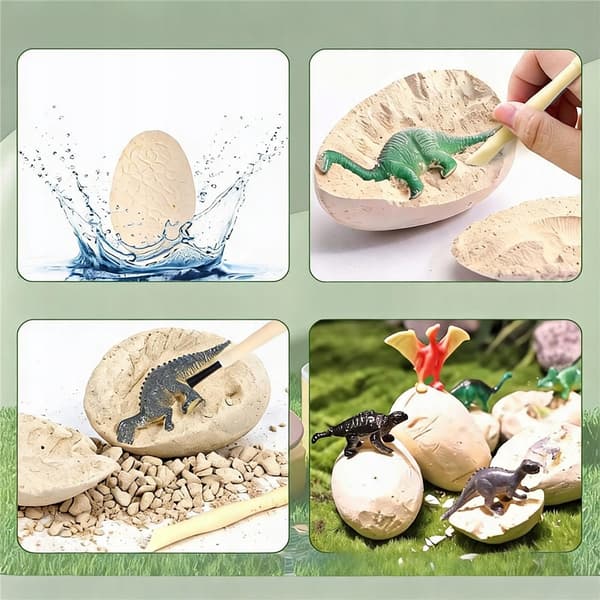 DINOSAUR DISCOVERY SET WITH 12 EGGS AND STEM TOOLS