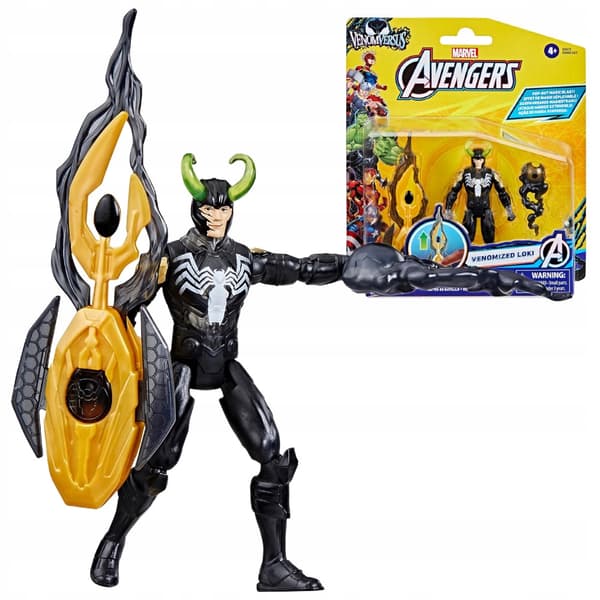 AVENGERS VENOMIZED LOKI SET: 10 CM LOKI FIGURINE + ACCESSORIES