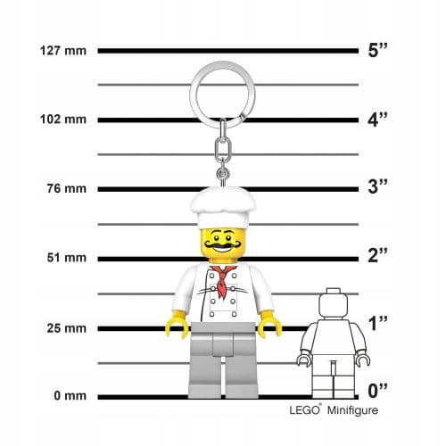 LEGO Keyring: Chef, Baker and Restaurant – Keyring with LED torch
