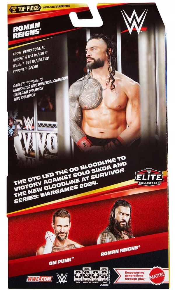 WWE Elite Roman Reigns JHV14 Figure Set