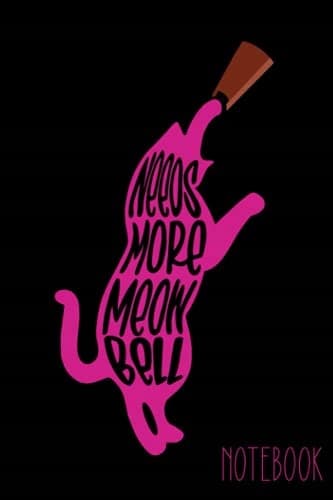 Meowbell: 120 lined blank pages – journal – blank notebook
