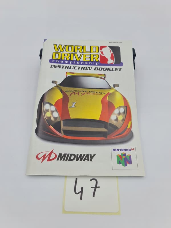 NINTENDO 64 WORLD DRIVER CHAMPIONSHIP CARDBOARD BOX