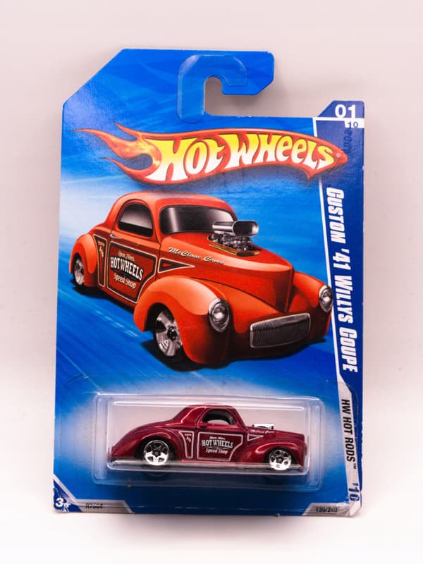 HOT WHEELS Custom '41 Willys Coupé – Red