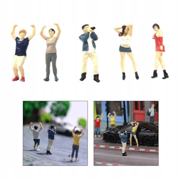 1:64 scale model Street figures Plastic dolls Toys Building layout B