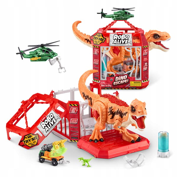 ZURU Robo Alive Interactive T-Rex Dinosaur Cage and Slime Egg