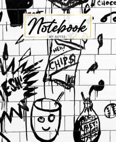 my Notes composition notebook: White and Black Snacks design com