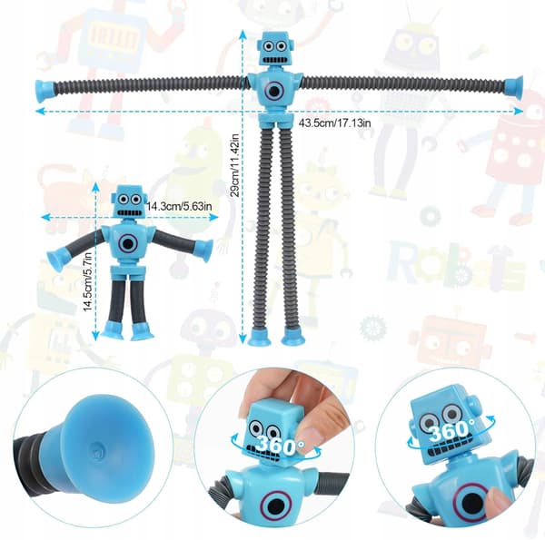 TELESCOPIC ROBOTS WITH SUCTION CUPS ON THEIR LIMBS – SENSOR-EQUIPPED SET OF 4