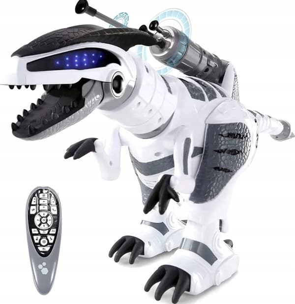 LARGE INTERACTIVE DINOSAUR – A SMART, REMOTE-CONTROLLED ROBOT THAT SHOOTS AND WALKS