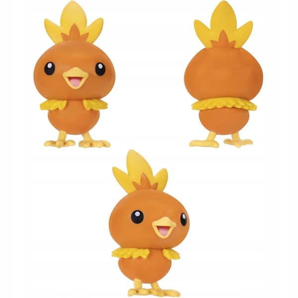 POKEMON 6 Figures: Squirtle, Pawmi, Torchic, Turtwig, Hoothoot, Appltun