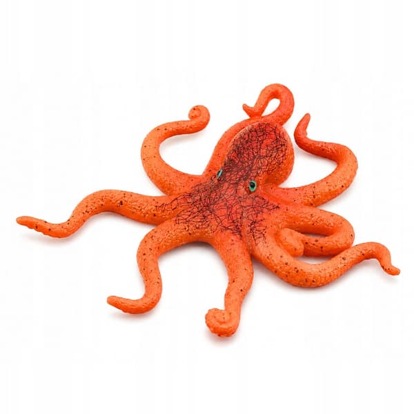 Rubber Octopus Figurine – Stretchy, Realistic, Sea Creature, 12 cm