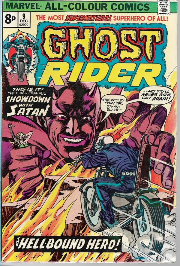 Marvel Ghost Rider Comic 9/1974 (English) Satan
