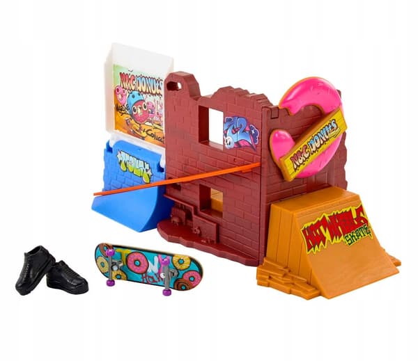 Hot Wheels Skate Donut DONUT Skatepark FINGERBOARD