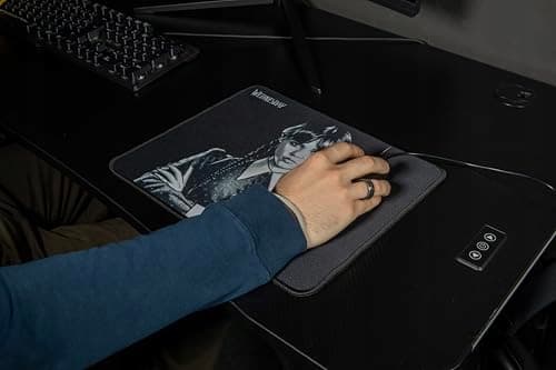Konix Wednesday Gaming Mouse Pad 32 x 27 cm – Non-slip microfibre surface