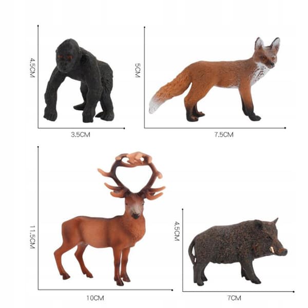 Plastic figurines – Painted educational set: Elephant (animal model B)