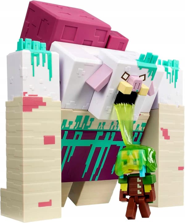 MINECRAFT LARGE LEGENDS SET: Slime Devastator and Guardian – 2x figures HNC08