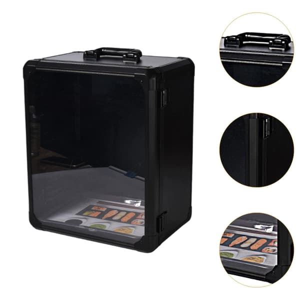 Miniatures Storage case for mini figures Aluminium alloy frame Black