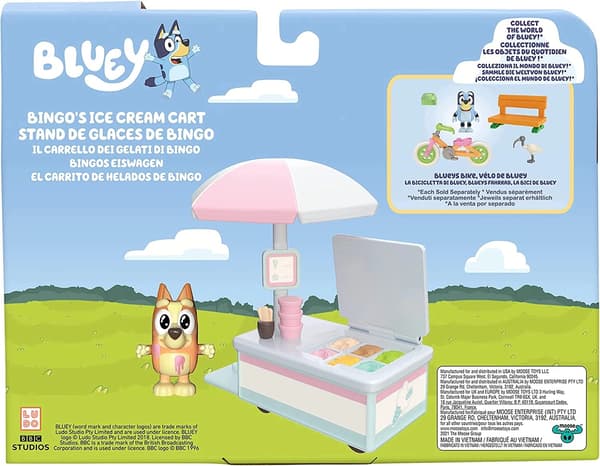 Bluey, Ice Cream Stall and 2 Bingo Figures – with accessories