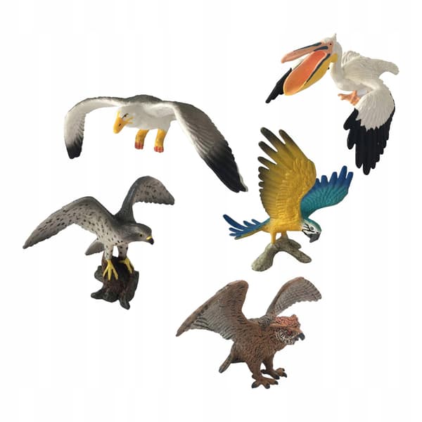 5-Piece Bird Simulation Model Educational Toy Collection – A-Style Decoration