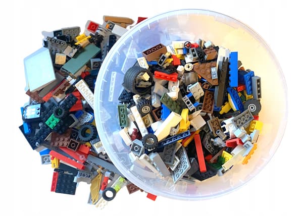 LEGO bricks, 1 kg by weight – Mixed Assortment: Original, second-hand LEGO bricks