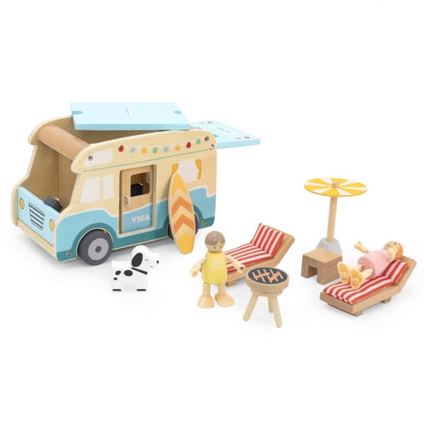 WOODEN TOY CAMPERVAN