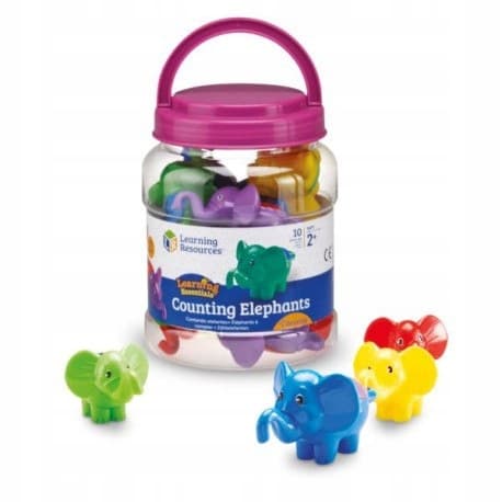 Elephants, learning aids for counting and colours, LEARNING RESOURCES