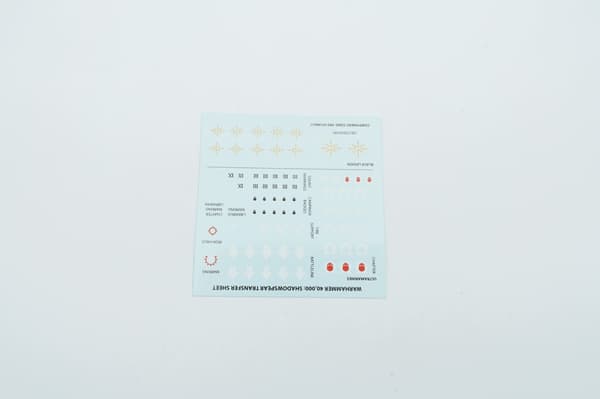 Warhammer 40k Schattenspeer set: brochure, booklet and decal