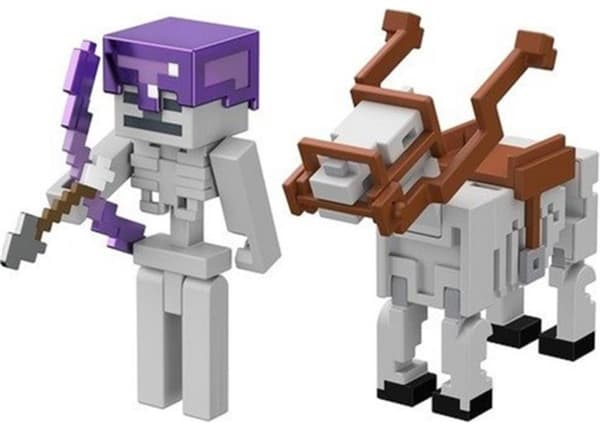 MINECRAFT CRAFT-A-BLOCK SKELETON RIDER FIGURE