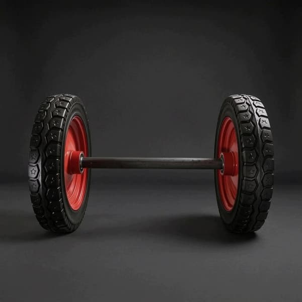 Sturdy Rubber Wheel 60 cm 16 in, 3 cm Axle