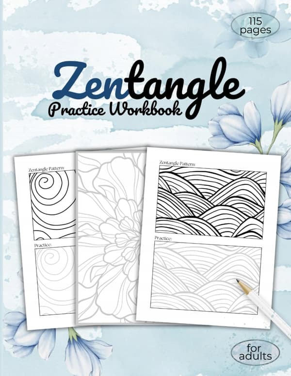 Publishing, Ravisio Zentangle Patterns for Practice, Mindful Drawing and Tr