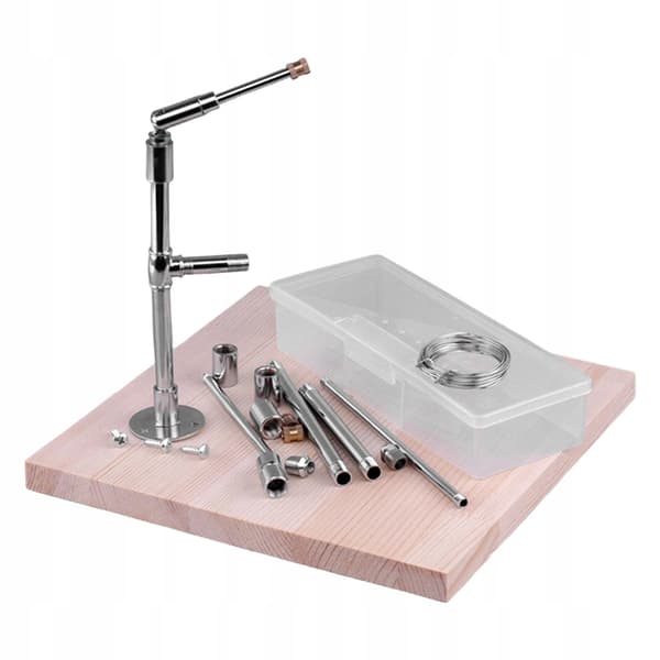 Display stand for action figures – Carved clay workbench with storage box