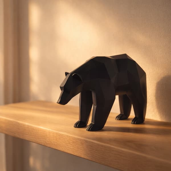 LOW-POLY POLAR BEAR FIGURINE – 3D DECORATION – MANY COLOURS