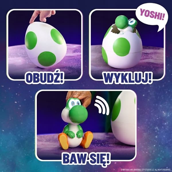 SUPER MARIO INTERACTIVE YOSHI FIGURINE IN A GALAXY FILM HATCHING EGG