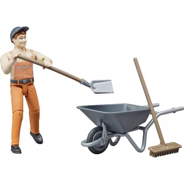 Bruder 62130 Road Worker Figure with Accessories