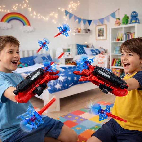 SPIDER SHOOTING GLOVE WITH PROJECTILES – 3 DARTS, SUCTION CUPS – GIFT