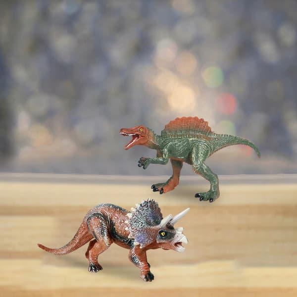 2x Realistic dinosaur figurines Play set Small dinosaur figurines for Style B