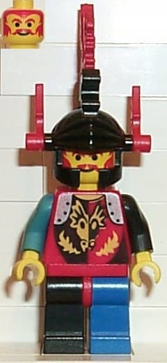 P21 Lego Castle cas011 Dragon Knight FIGURINE (MISSING UPPER FEATHER) SECOND-HAND 1