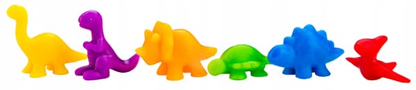 EDUCATIONAL SET: LEARNING COLOURS AND NUMBERS – DINOSAURS Sorting Sorting
