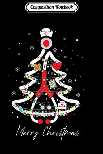 Composition Notebook: Merry Christmas, Nurse – Yuletide Practitioners – Cute GIF