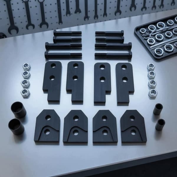 Enhanced handling. Increased ATV height | Machined mounting plates, black