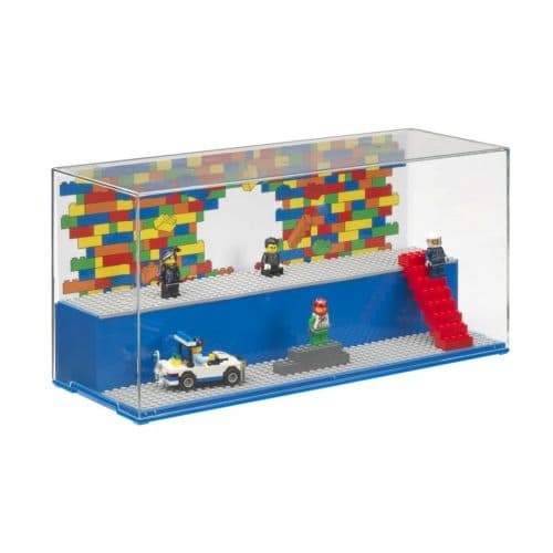 LEGO BLUE XL DISPLAY CASE FOR MINIFIGURES AND BRICKS 4070