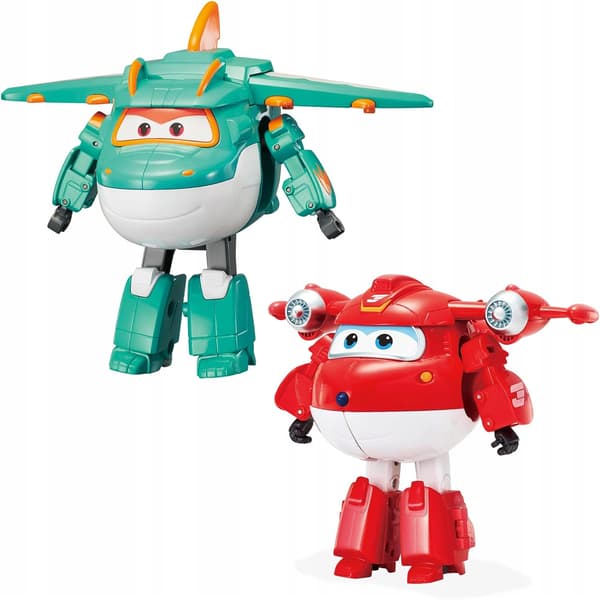 Auldey Super Wings Transforming Figures 2-pack: Jett + Tino, 12 cm, EU