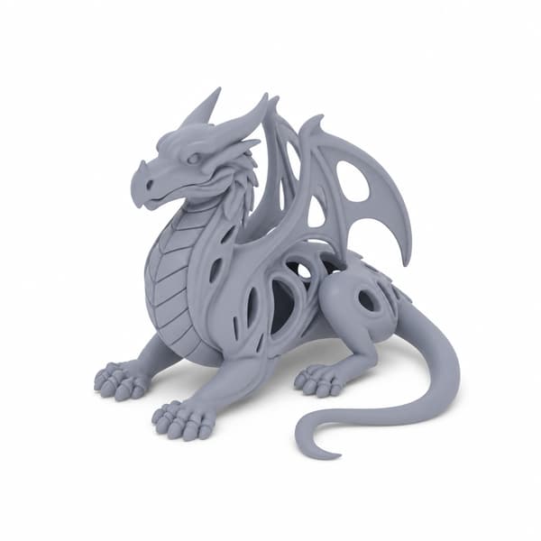 GOTHIC DRAGON FIGURINE – DECORATIVE PIECE WITH OPENWORK WINGS – AVAILABLE IN MANY COLOURS