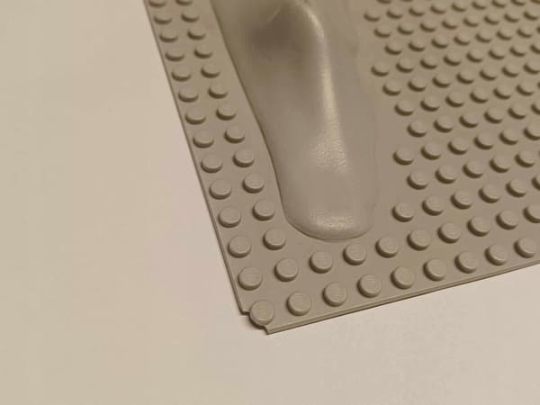 190A29. LEGO thin building plate 32x32, damaged, 3D, 3947
