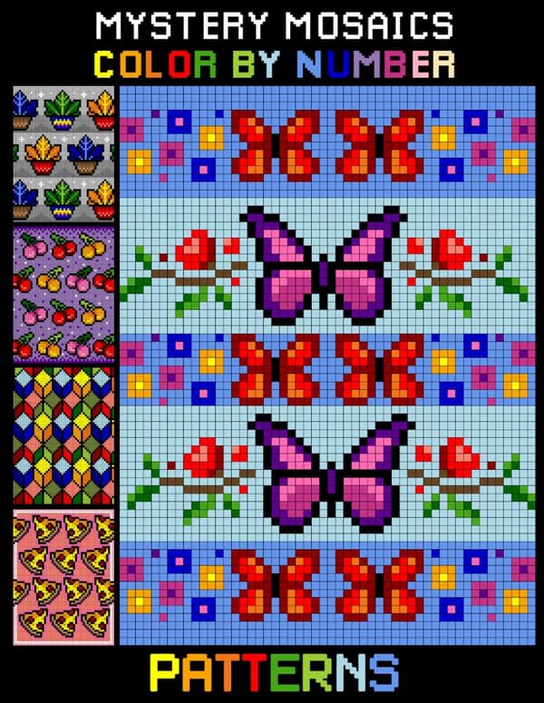 Pixel Art Patterns Colouring Book 4