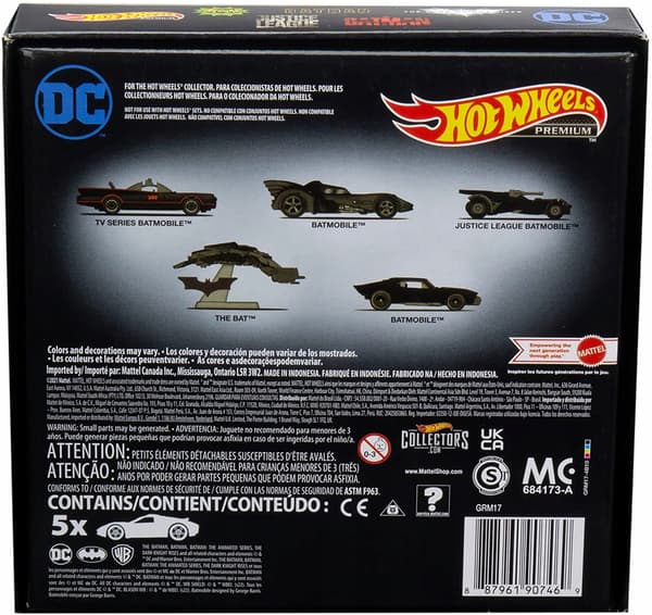 Hot Wheels Batman Cars – 5-pack, assorted colours