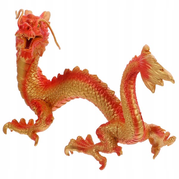PLASTIC CHINESE DRAGON FIGURINE FOR INTERIOR DECORATION