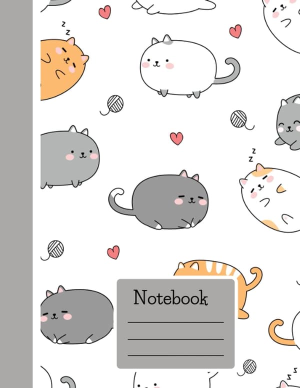 Cat Composition Notebook: Cute Japanese Cat Notebook