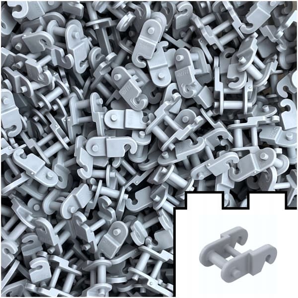 LEGO 3711 Technic Tank Track Link, Light Grey, 100 pieces
