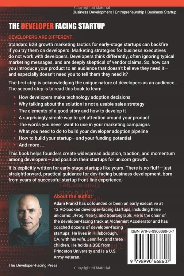 Frankl, Adam, *The Developer Facing a Start-up: Alchemist Accelerator’s go-to-ma*